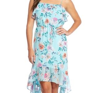 Charles Henry Skyblue Floral Dress